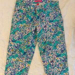 NWT Lilly Pulitzer Pants in Melon Fig Tint Monkey Sea, size 6